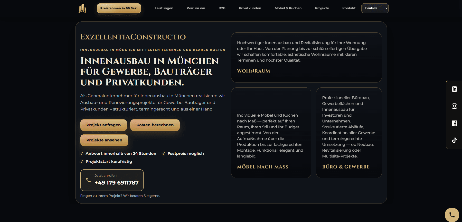 Website-Vorschau: Exzellentia Constructio